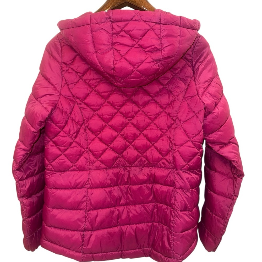 ZeroXposur Lightweight Wine/Burgundy Hi-Low Quilted Puffer Jacket Hooded Medium - Picture 4 of 14